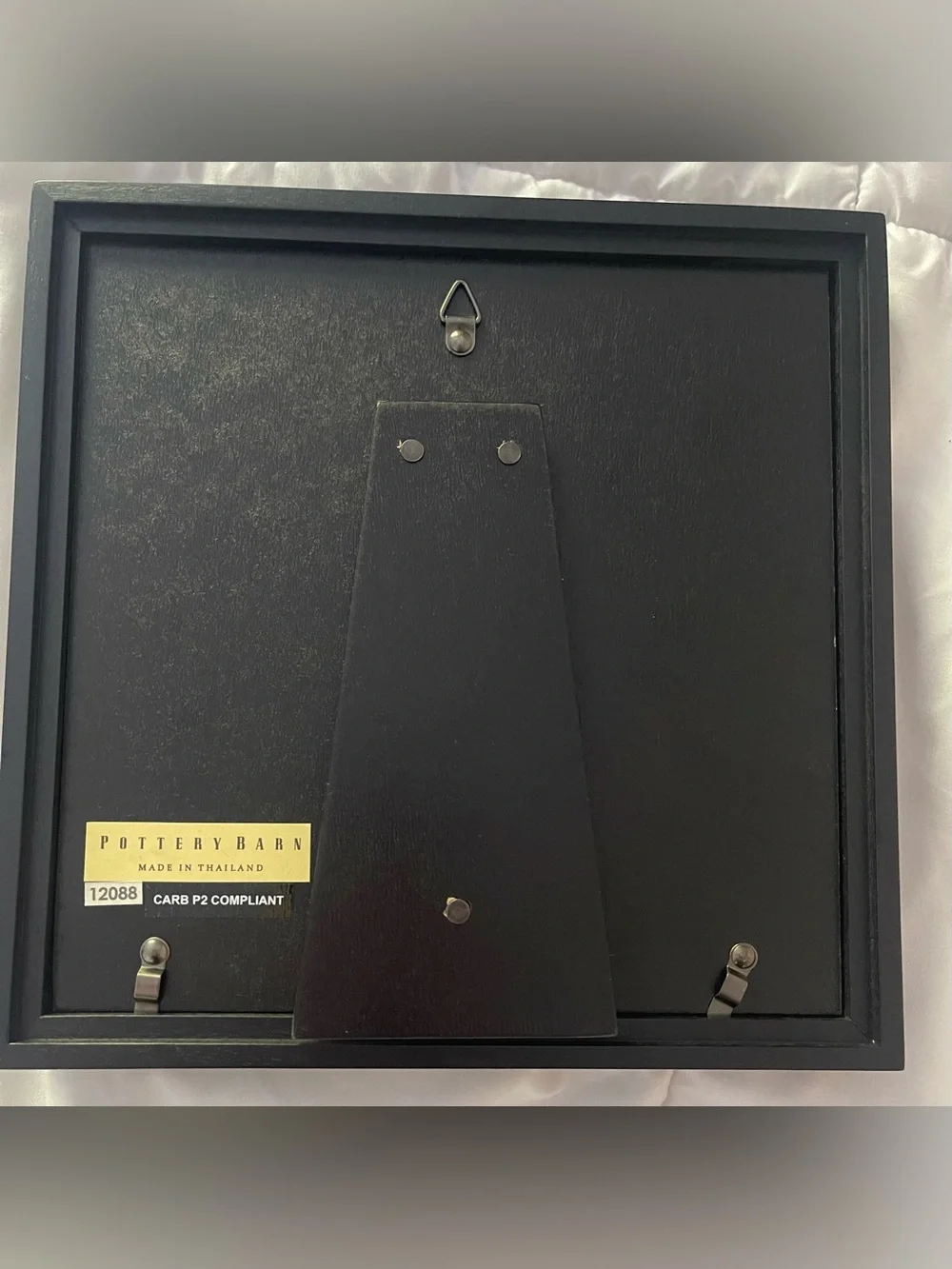 Pottery Barn Box Photo Frame Matt Black 4 x 4 Minimalist Decor Modern Tabletop